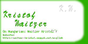 kristof waitzer business card